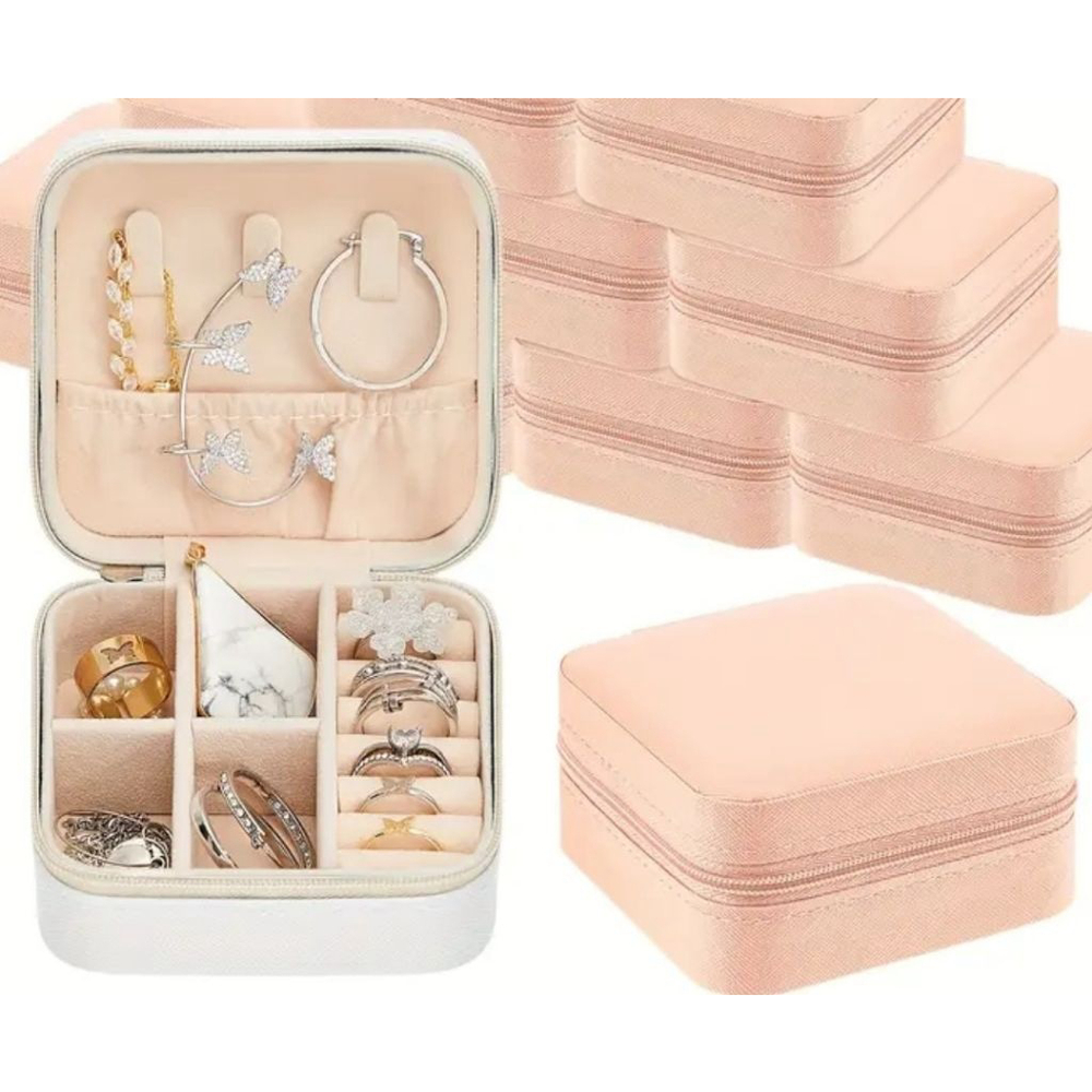 Jewelry Box Travel Organizer Light Pink or White